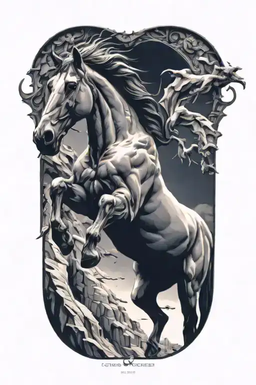 Crazy Horse tattoo design idea