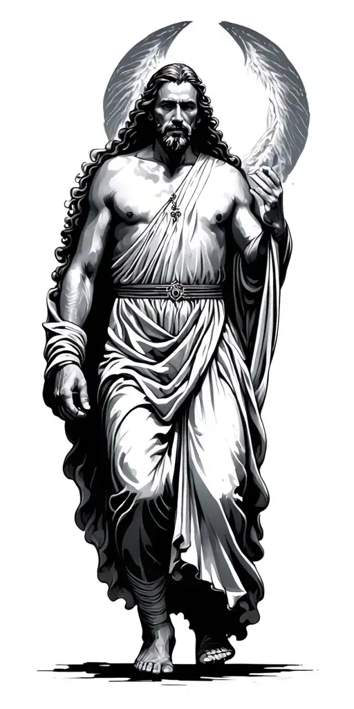 heaven gates dad walking towards tattoo design idea