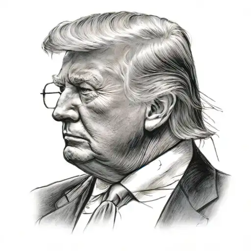A portrait of Trump tattoo design idea