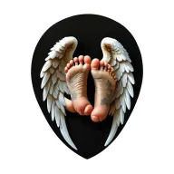 angel wings baby feet tattoo design idea