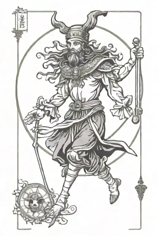 tarot card the fool tarot card tattoo design idea