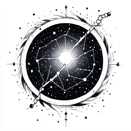 Aquarius constellation tattoo design idea
