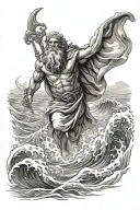 Moses parting red sea tattoo design idea