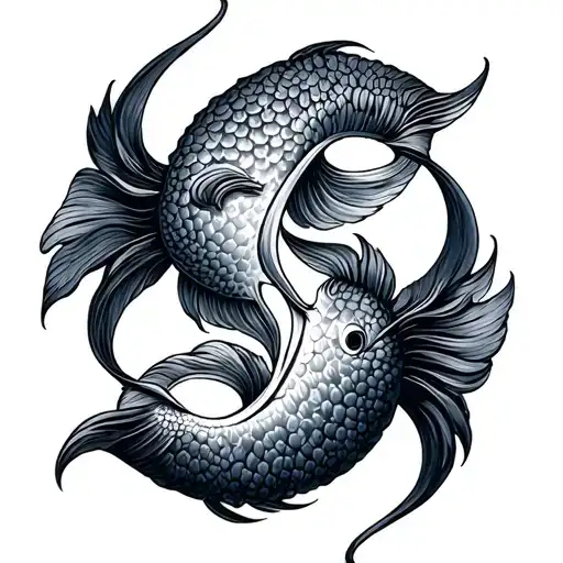 Aquarius And Pisces tattoo design idea