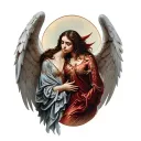 Angel and Demon tattoo design idea