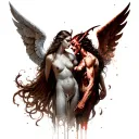 Angel and Demon tattoo design idea