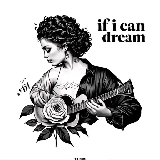 « if i can dream » + logo TCB tattoo design idea