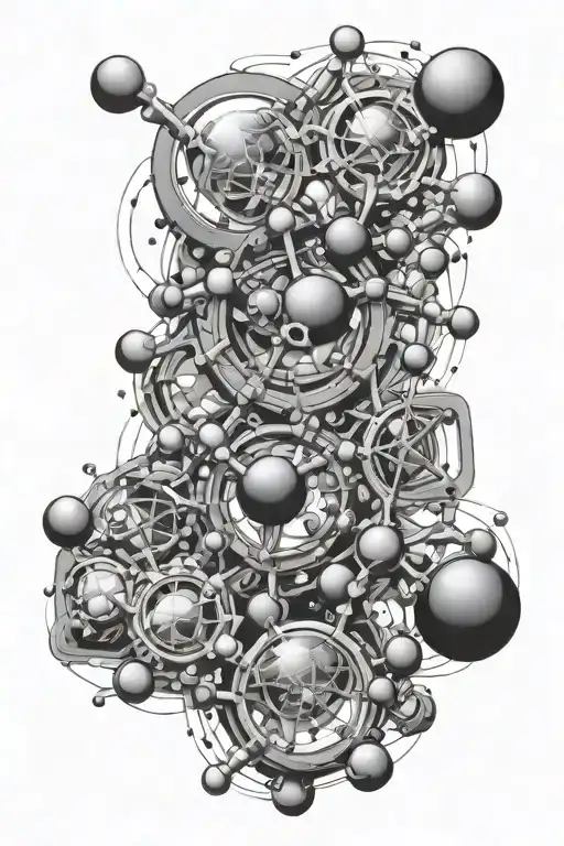 Seratonine molecule tattoo design idea