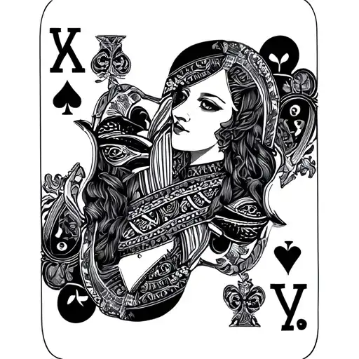 Blacked Queen of Spades bbc tattoo design idea