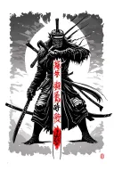virtues of bushido code tattoo design idea