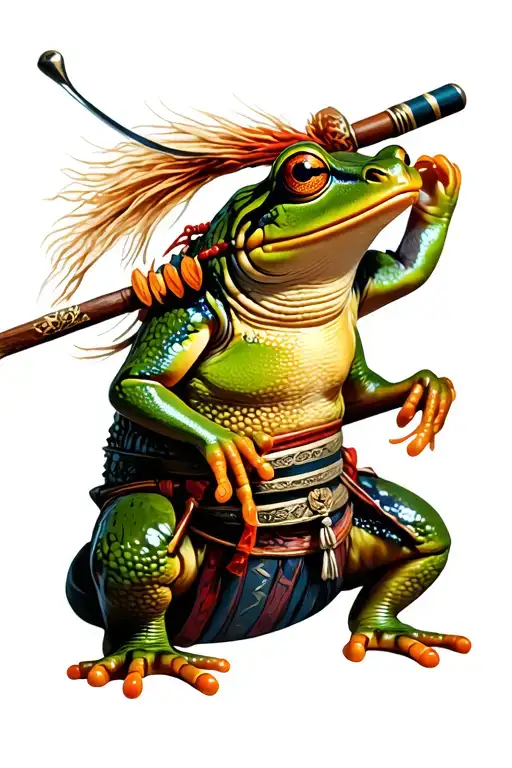 Frog Samurai tattoo design idea