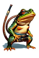Frog Samurai tattoo design idea