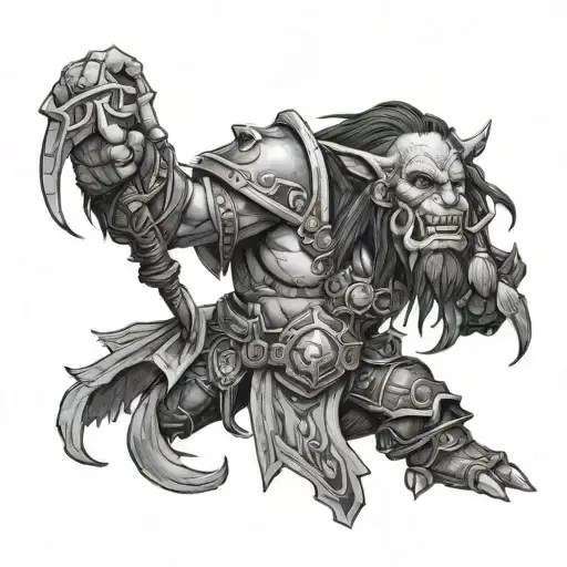 Warcraft character tattoo design idea
