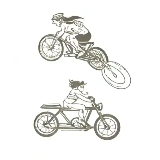 swimming bike run tattoo design idea