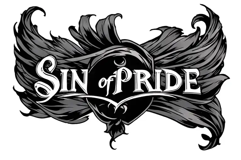 SIN OF PRIDE tattoo design idea