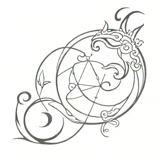 Capricorn And Libra tattoo design idea