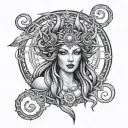 hecate goddess tattoo design idea