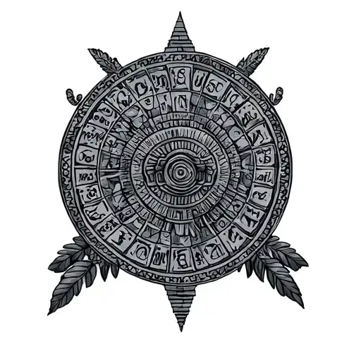 mayan calendar tattoo design idea