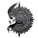 mayan calendar tattoo design idea