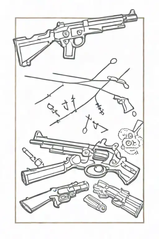 guns money drugs tattoo design idea