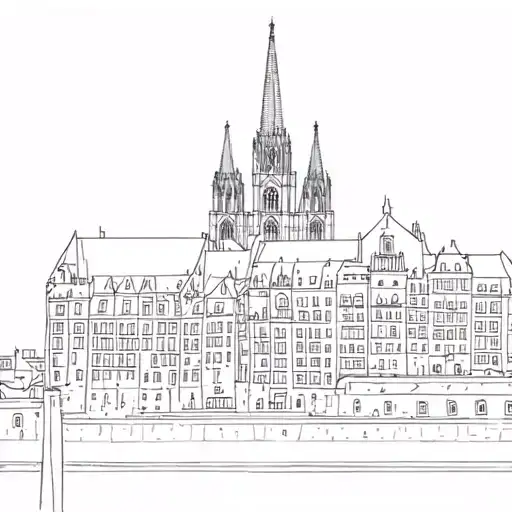 Metz Cathedral Saint-Étienne cityscape transformed tattoo design idea