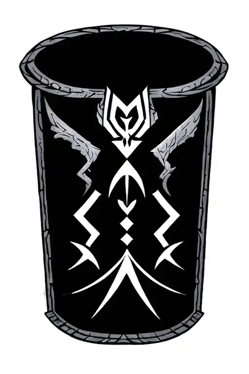 nordic runes tattoo design idea