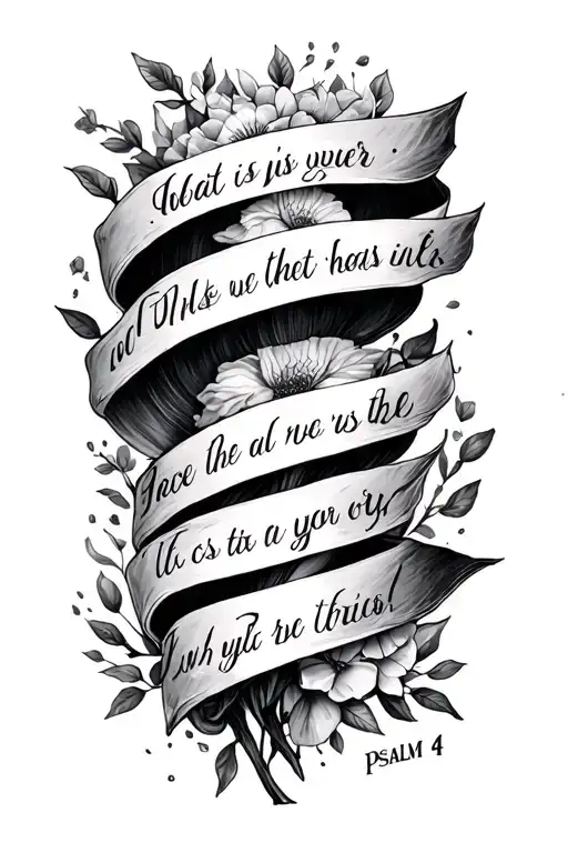 Psalm 23 verse 4 tattoo design idea