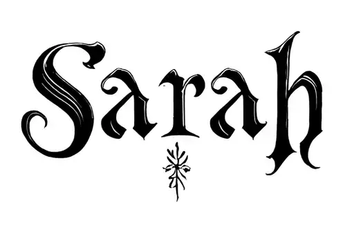 "Sarah" tattoo design idea
