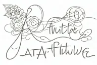 write "attitude" tattoo design idea