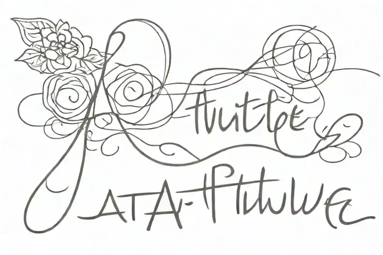 write "attitude" tattoo design idea