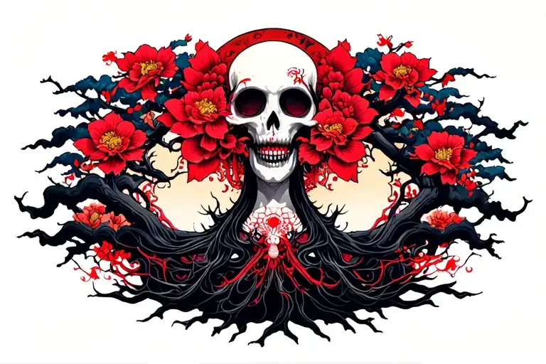 poison tree tattoo design idea