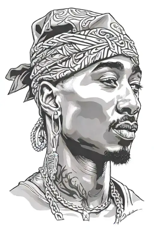 tupac shakur tattoo design idea