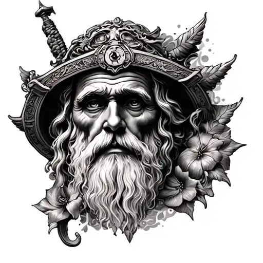 father time tattoo design idea