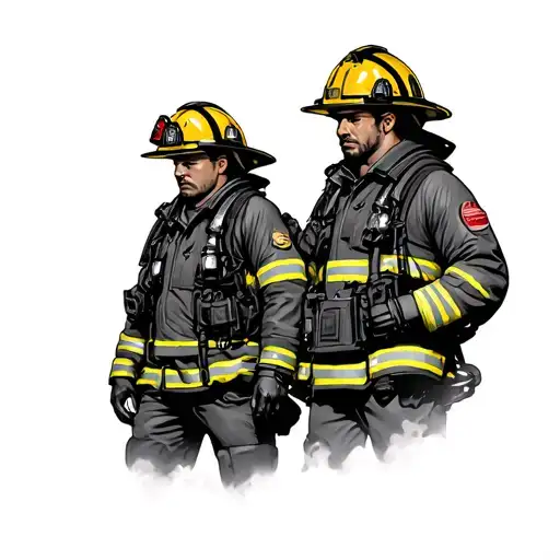 firefighters of the touch tattoo design idea