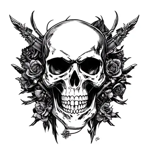 V- Twin, Heavy metal rock forever, Skull tattoo design idea