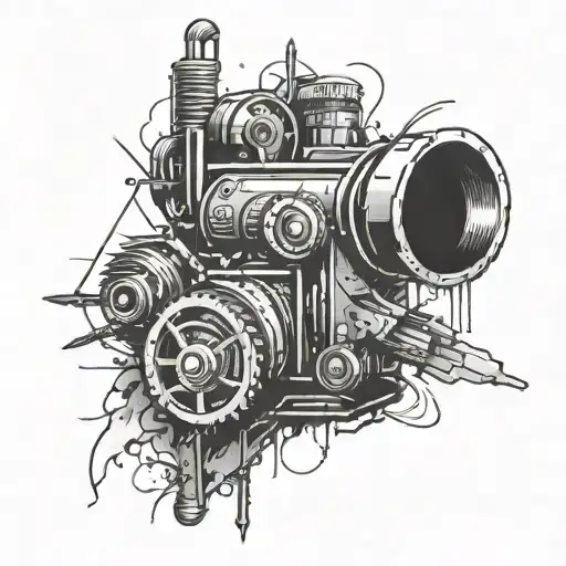 saw movie theme tattoo design idea