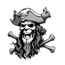 Whitebeard jolly roger tattoo design idea