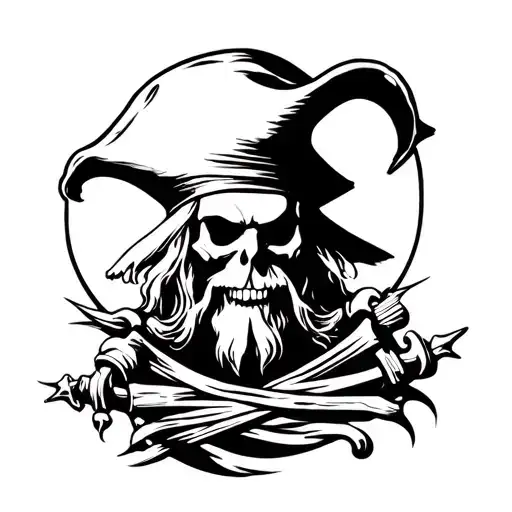 Whitebeard jolly roger tattoo design idea