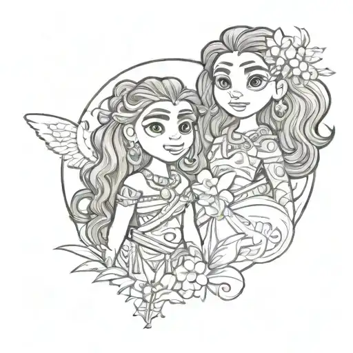 moana 2 sister tattoos cute items tattoo design idea