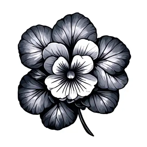 african violet tattoo design idea