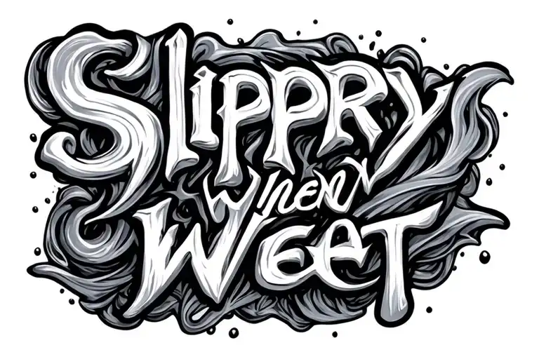 Slippery When Wet tattoo design idea