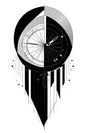 time running tattoo design idea