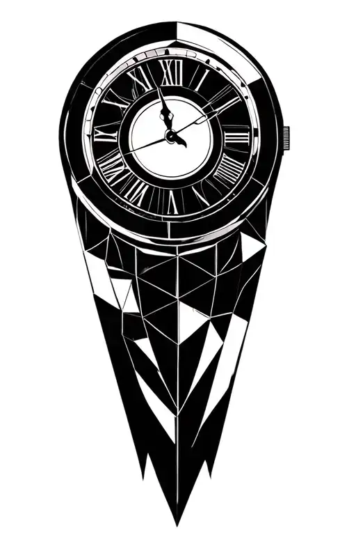 time running tattoo design idea