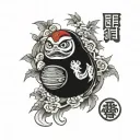 DARUMA DOLL tattoo design idea