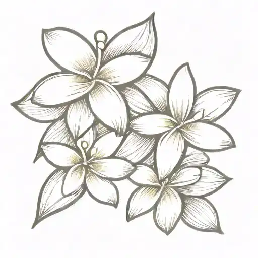 frangipani tattoo design idea