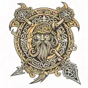 dwarven runic tattoo design idea