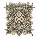 dwarven runic tattoo design idea