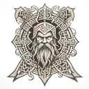 dwarven runic tattoo design idea