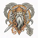 dwarven runic tattoo design idea