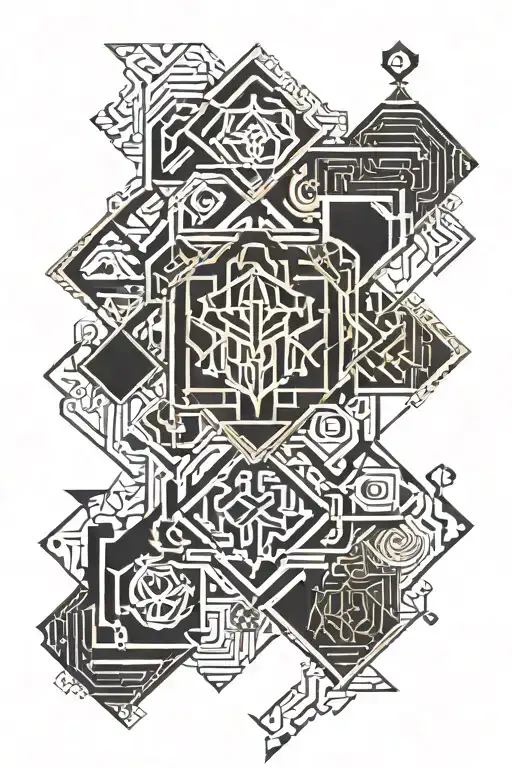 Arabic words tattoo design idea